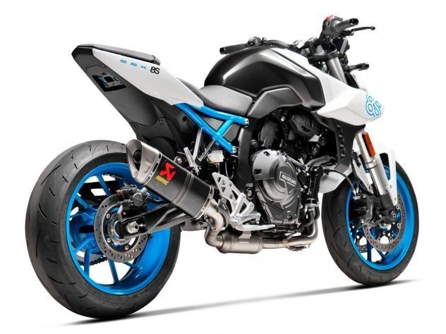 Colector acero inoxidable Akrapovic con resonador integrado para bicilíndrica Suzuki 776cc