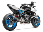 Colector acero inoxidable Akrapovic con resonador integrado para bicilíndrica Suzuki 776cc