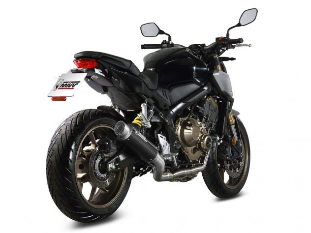 Terminal carbono Mivv GP PRO con logo láser y rejilla protectora