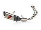 Escape completo Akrapovic Racing Line titanio montado en Yamaha R7 lateral derecho