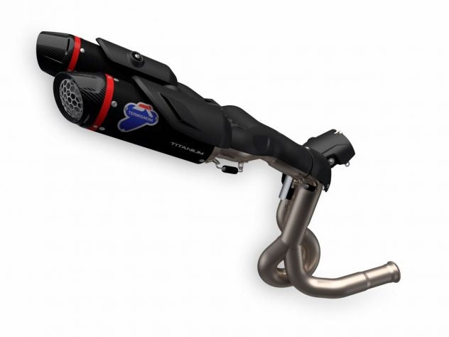 Escape completo Termignoni titanio Ducati Streetfighter V2 2025 vista lateral