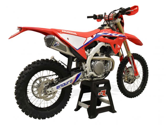 Sistema completo Termignoni Racing montado Honda CRF 450 RX versión enduro offroad
