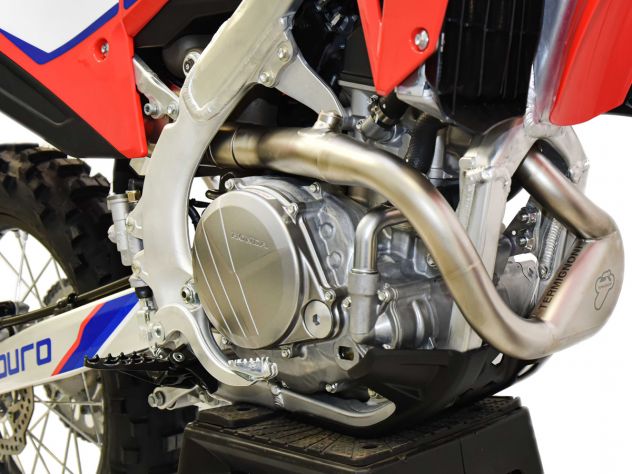 Colector acero inoxidable Termignoni H17309411I Honda CRF 450 2021-2025 detalle construcción