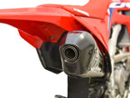 Silenciador Termignoni camisa titanio fondo carbono placa negra logo Honda CRF 450 enduro
