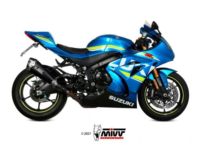 Escape Mivv Delta Race carbono montado en Suzuki GSX-R 1000