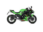 Escape completo Mivv GP Pro Carbon montado en Kawasaki Ninja 650 2024 vista lateral