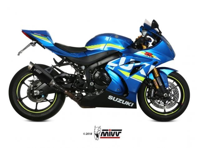 Silenciador Mivv GP Pro acero inoxidable negro detalle acabado