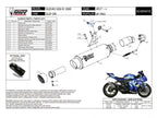 Escape Mivv GP Pro titanio para GSX-R 1000 2017-2020