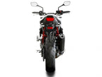 Sistema slip-on Mivv Oval montado en Honda CB750 Hornet 2023-2024