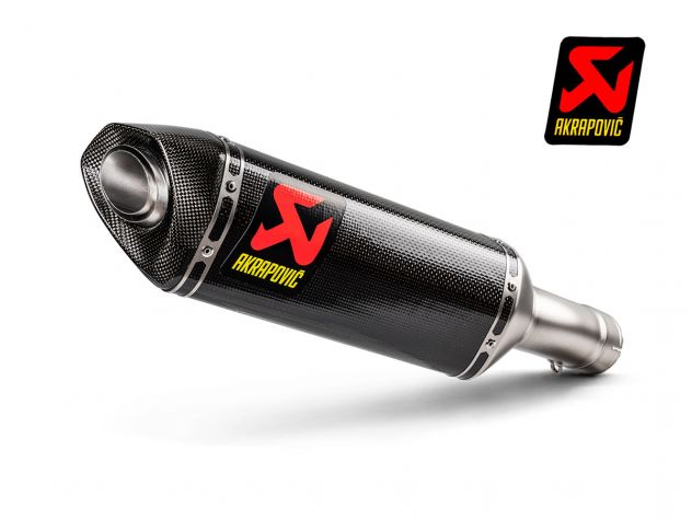 Escape racing Akrapovic carbono montado en BMW S1000RR 2019-2026