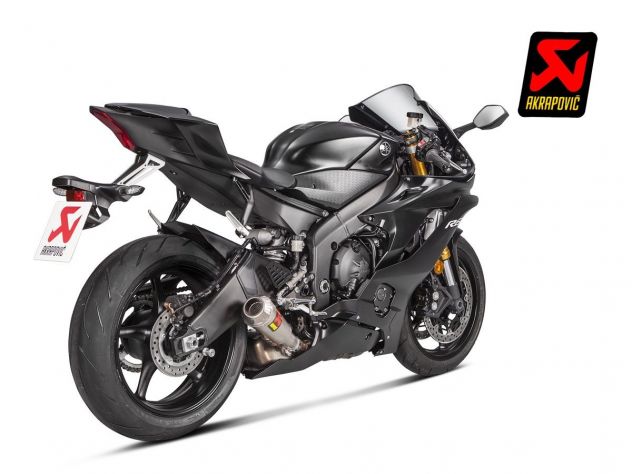 Comparativa peso escape original vs Akrapovic Slip-On R6 2008-2020