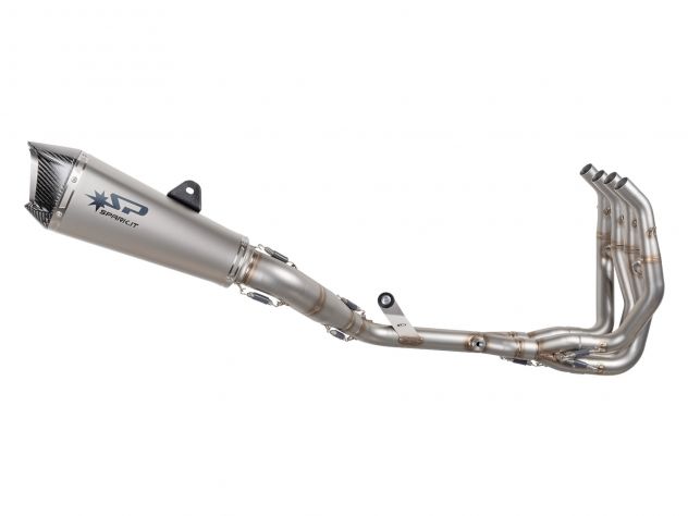 Escape completo Spark Konix Evo titanium montado en Kawasaki ZX-4RR 2024