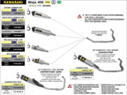 Sistema completo escape Arrow X-Kone para Ninja 400 con herrajes