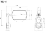 Kit de montaje completo espejo retrovisor Rizoma Lunar Suzuki GSX-S 750