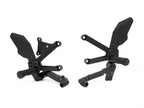 Estriberas retrasadas FXR Gilles Tooling negras para Kawasaki ZX-4R 2024-2025