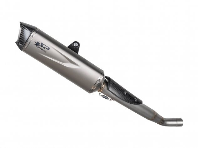 Terminal Force Evo 400mm titanio racing Spark con escudo térmico carbono Street Triple 765