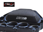 Detalle esponja de celda cerrada filtro MWR racing Yamaha R1 pre-engrasado