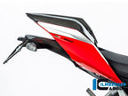 Tapa monoplaza carbono Ilmberger montada en Ducati Streetfighter V2 roja