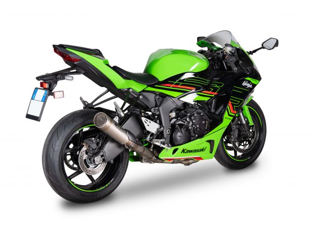 Sistema completo Spark Grid-O montado en Kawasaki ZX-6R con plataformas pasajero originales