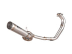 Escape completo racing Spark Grid-O titanio montado en Yamaha R7 con soldadura TIG expuesta