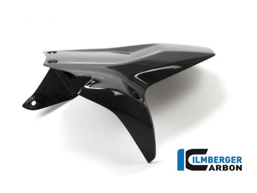 Guardabarros trasero largo carbono pulido Ilmberger montado en Ducati Streetfighter V2