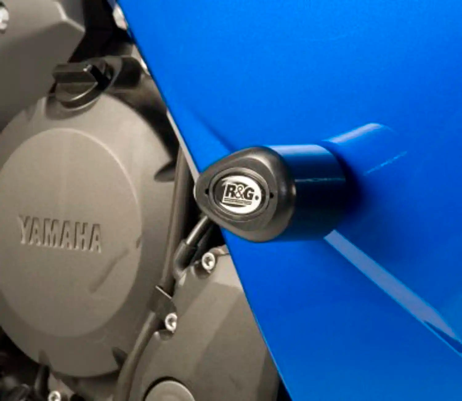Tope de Caída R&G Aero negro estilo lágrima para Yamaha XJ6 Diversion F con tapa removible