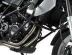 Barras de protección R&G Adventure montadas en BMW F800 GS negra vista lateral derecha