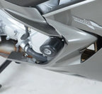 Topes de Caída R&G Aero montados vista frontal Yamaha FJR1300 protección chasis motor