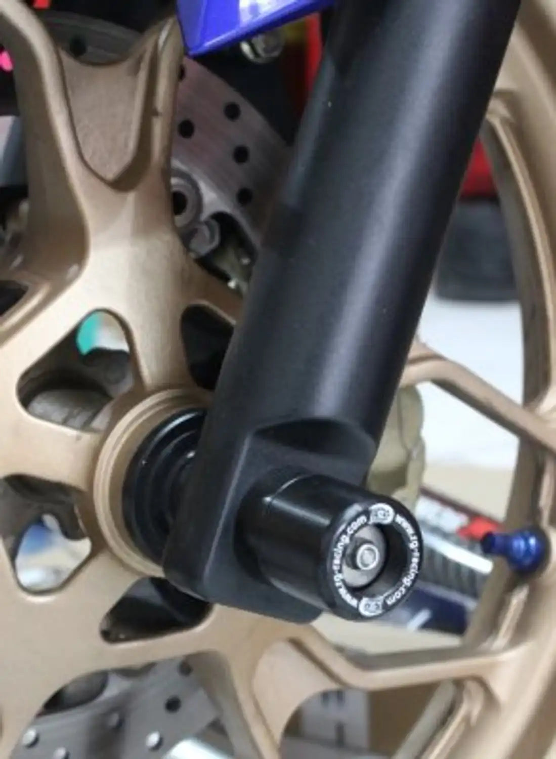 Protector de horquilla R&G negro montado en eje inferior Yamaha R3 MT-03