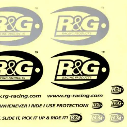 Logo R&G Racing en protector de horquilla nylon negro para BMW GS