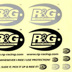 Logo R&G Racing en protector de horquilla nylon negro para BMW GS