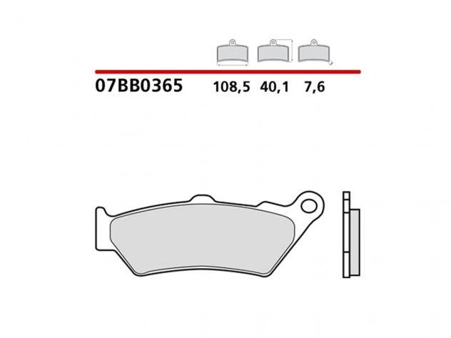 Pastillas freno trasero Brembo Genuine 07BB0365 BMW R 1250 GS Adventure compuesto original OE