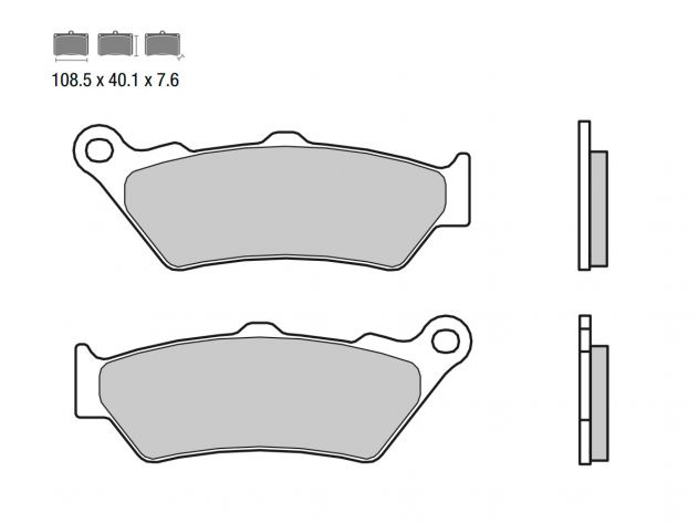 Pistones pinza trasera listos para pastillas Brembo BMW R 1250