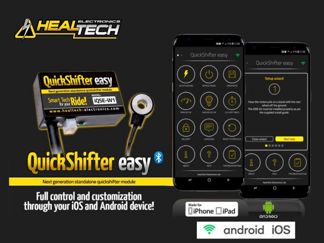 Kit Cambio Rápido Electrónico Healtech iQSE-W1 Wi-Fi para Yamaha Tracer 900 GT