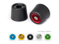 Kit tampones anticaída Barracuda montados en Yamaha MT-07 2025 protección motor