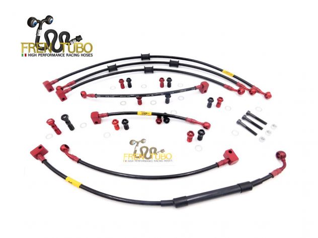 Kit mangueras freno trenzadas Fren Tubo Yamaha R1 R1M 2015-2019 configuración racing