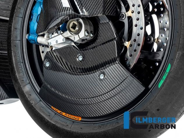 Kit cubrerruedas carbono Ilmberger BMW S1000RR montado en rueda delantera