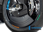 Kit cubrerruedas carbono Ilmberger BMW S1000RR montado en rueda delantera