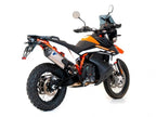 Escape Termignoni titanio homologado montado en KTM 890 Adventure lateral derecho