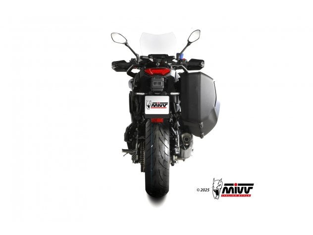 Instalación escape Mivv Delta Race posición alta Yamaha Tracer 9 GT Plus