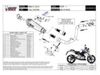 Acabado cepillado perla y carbono sarga 3K escape Mivv Delta Race BMW G 310 GS