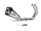 Sistema completo Mivv Delta Race acero inox efecto perla BMW G 310 GS montado