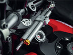 Detalle soportes CNC aluminio amortiguador Öhlins Ducati Hypermotard 950 SP RVE