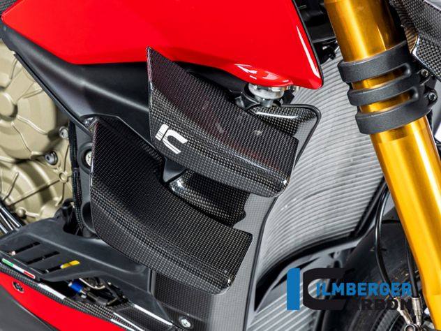 Instalación aletas carbono Ilmberger Ducati Streetfighter V2 lado derecho