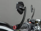 Espejo Lightech aluminio opción montaje invertido bajo manillar configuración racing