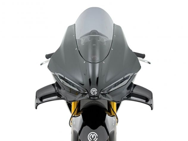 Detalle anclajes originales parabrisas WRS Ducati Panigale V4 2026