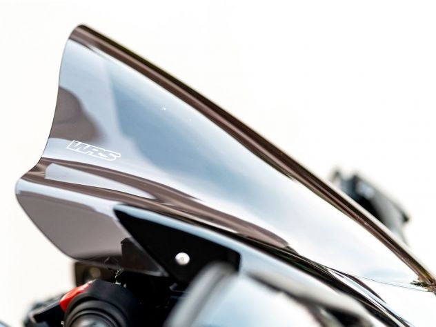 Logo WRS grabado en parabrisas racing +50mm ahumado para Suzuki GSX-R 1300 Hayabusa