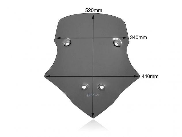 Detalle fijaciones originales parabrisas WRS compatible Multistrada V4 Sport
