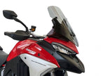 Vista lateral parabrisas ahumado WRS instalado en Multistrada V4S