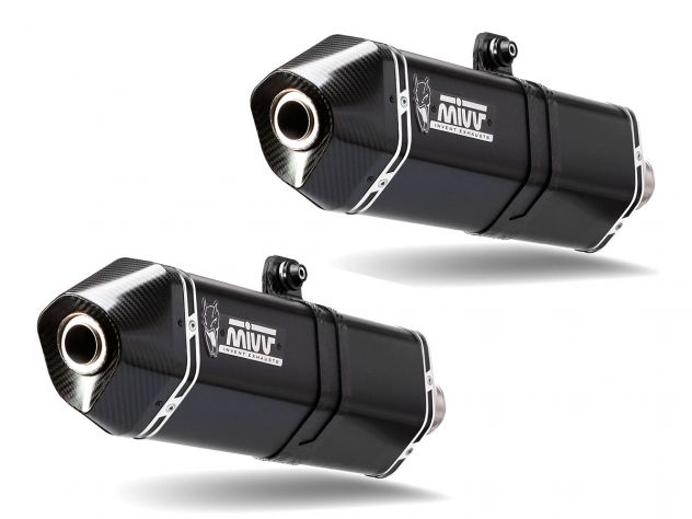 Escapes Mivv Speed Edge acero inoxidable negro Suzuki GSX-R 1300 Hayabusa 2008-2012